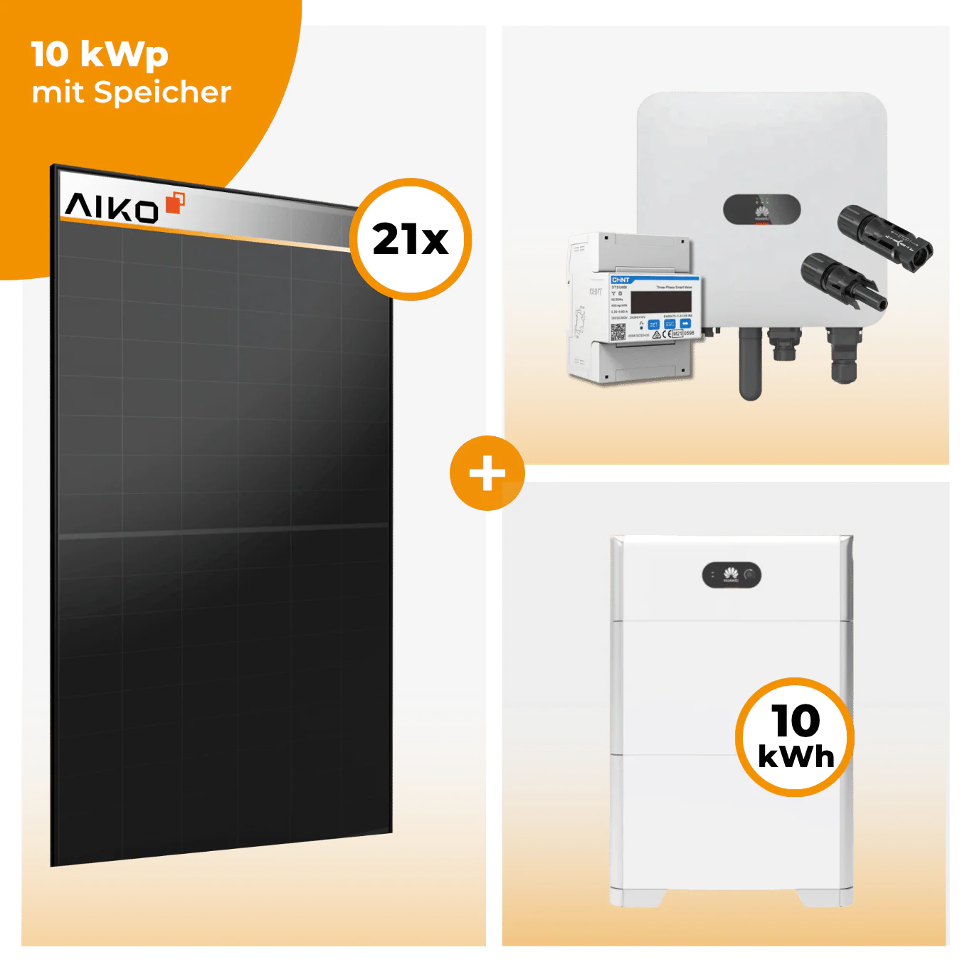 PV Komplettset 10 kWp – 21 x Aiko 470 Neostar 3S+ & Huawei SUN2000 MAP0 opt. Huawei LUNA2000 Speicher - Image 4