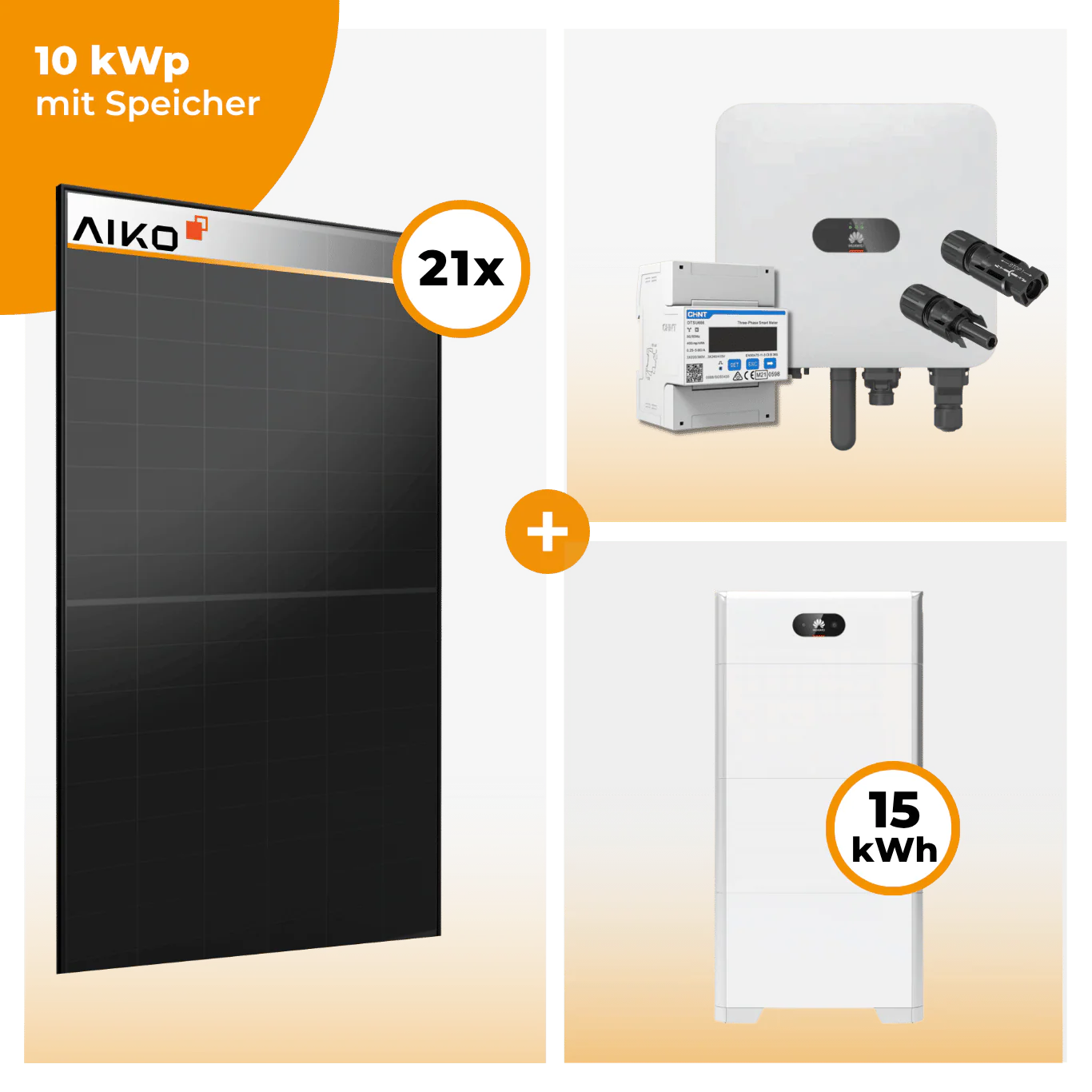 PV Komplettset 10 kWp – 21 x Aiko 470 Neostar 3S+ & Huawei SUN2000 MAP0 opt. Huawei LUNA2000 Speicher - Image 5