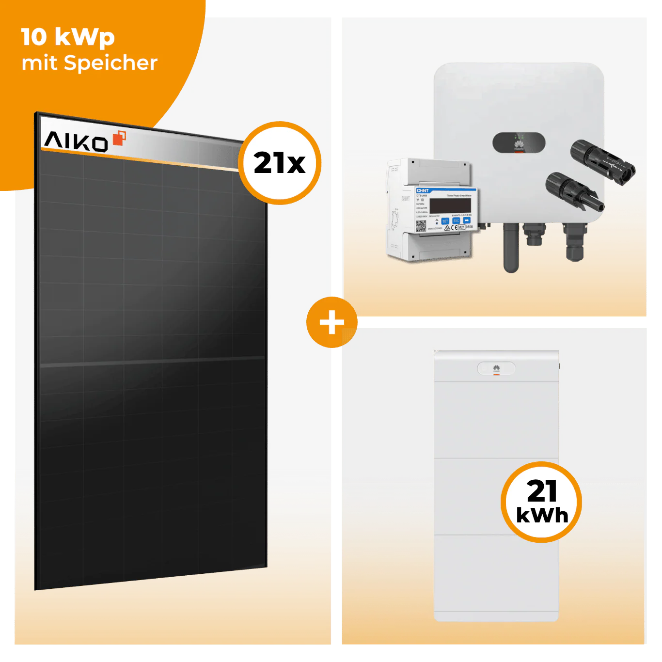 PV Komplettset 10 kWp – 21 x Aiko 470 Neostar 3S+ & Huawei SUN2000 MAP0 opt. Huawei LUNA2000 Speicher - Image 8