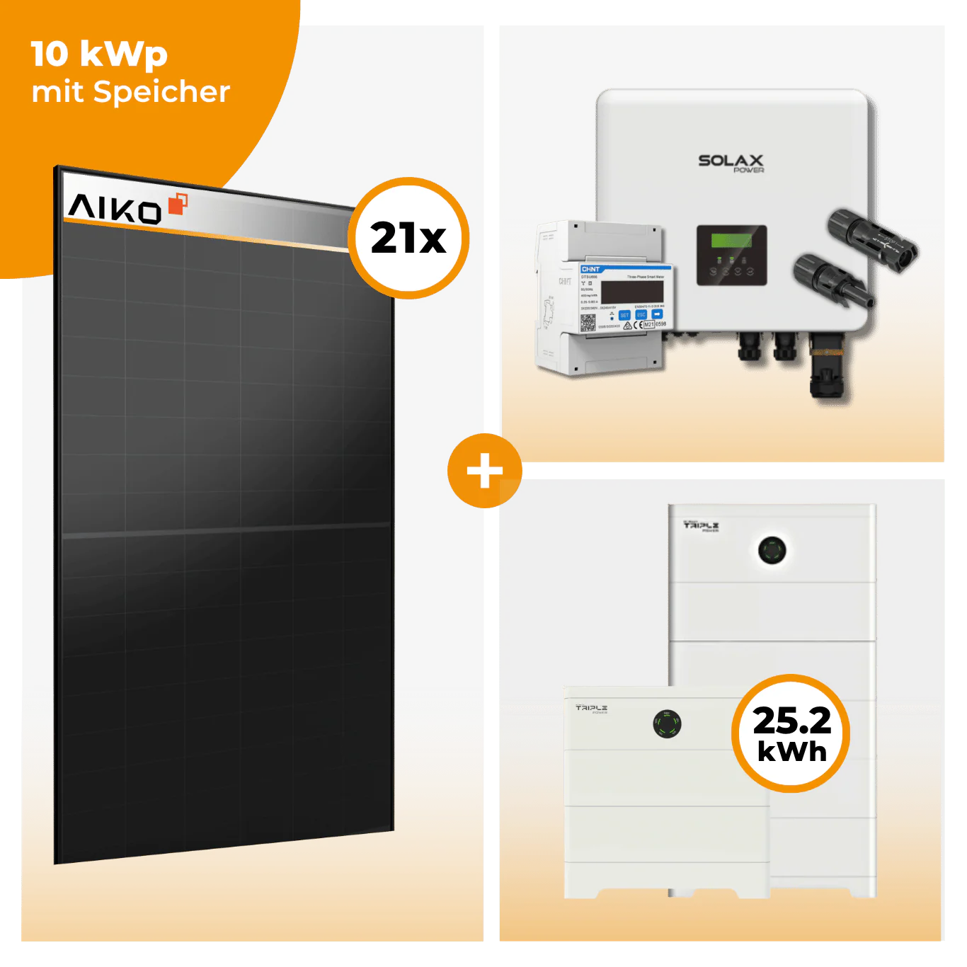 PV Komplettset 10 kWp – 21 x Aiko 470 Neostar 3S+ & Solax X3 Hybrid opt. T-BAT SYS Speicher - Image 9