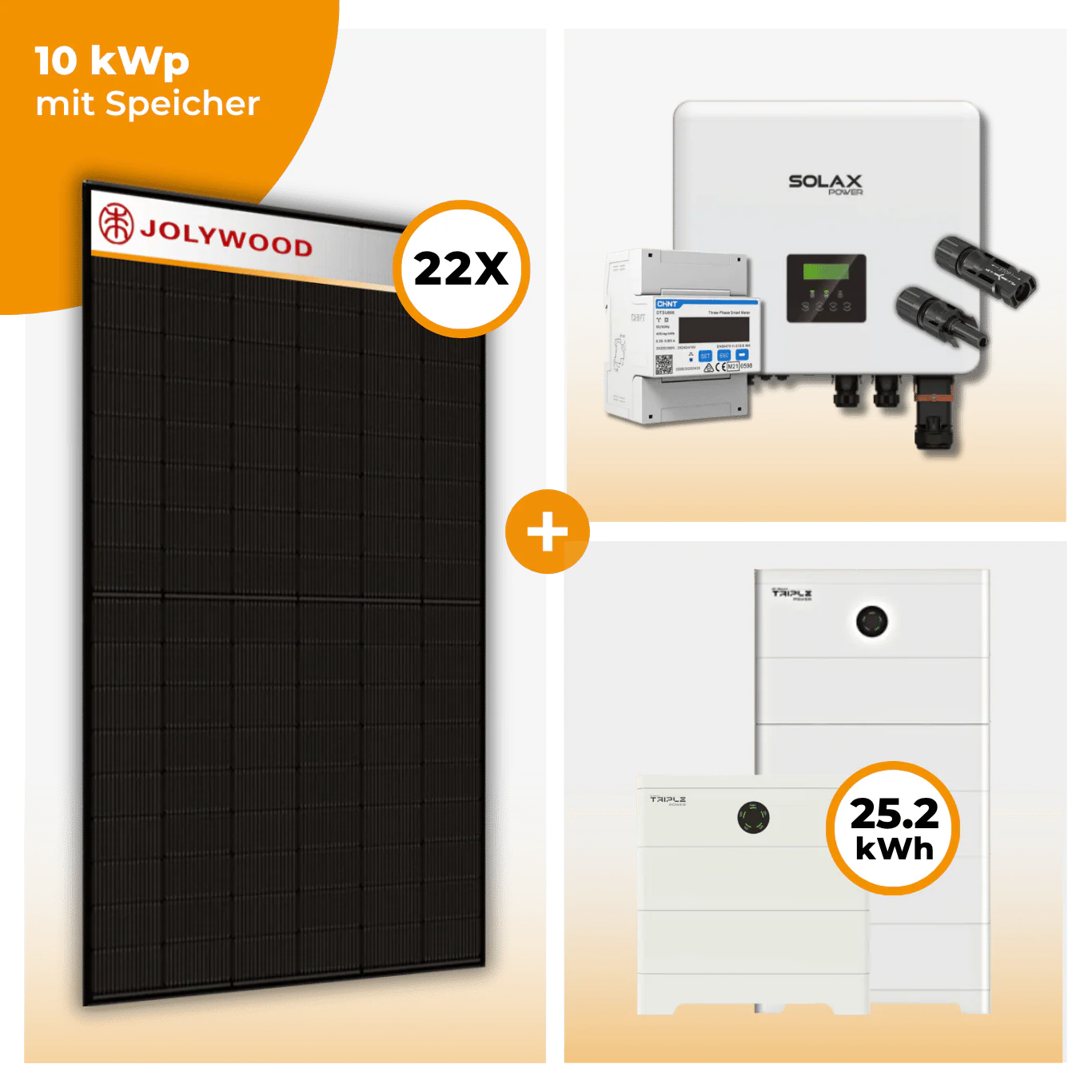 PV Komplettset 10 kWp – 22 x Jolywood 455 Full Black & Solax X3 Hybrid opt. T-BAT SYS Speicher - Image 11