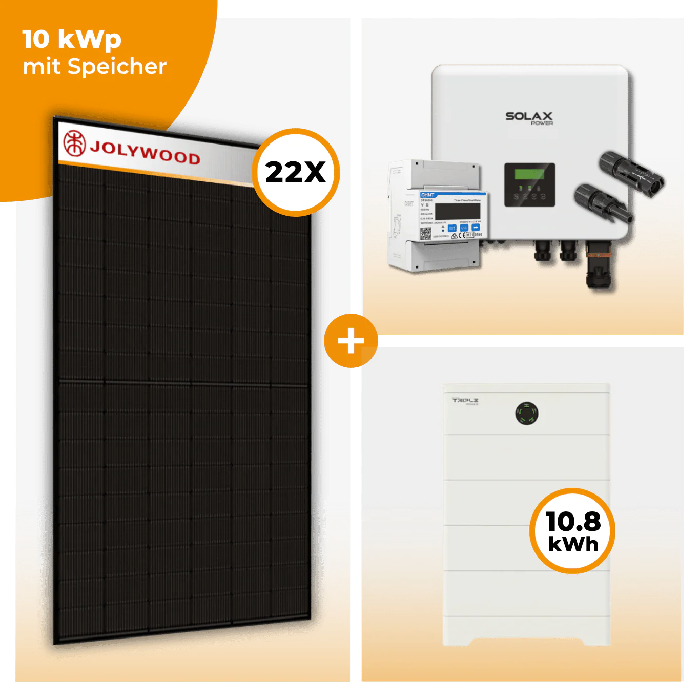 PV Komplettset 10 kWp – 22 x Jolywood 455 Full Black & Solax X3 Hybrid opt. T-BAT SYS Speicher - Image 7
