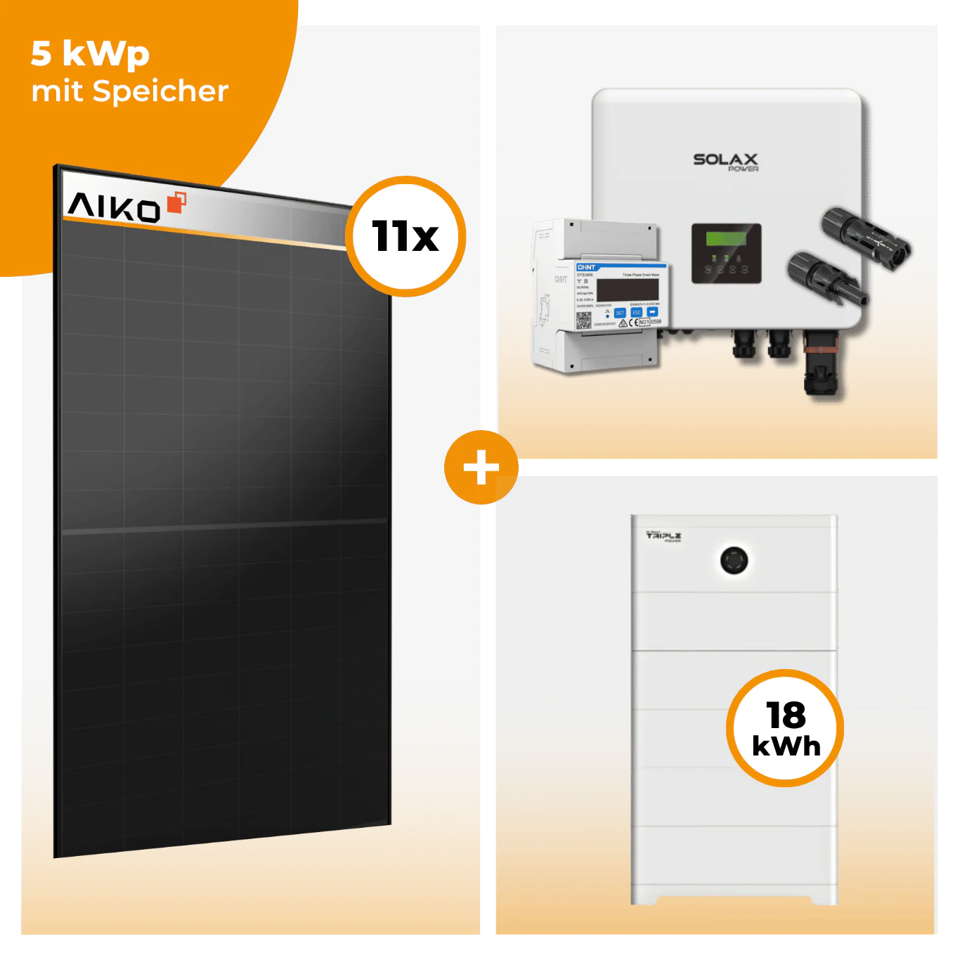 PV Komplettset 5 kWp – 11 x Aiko 470 Neostar 3S+ & Solax X3 Hybrid opt. T-BAT SYS Speicher - Image 7
