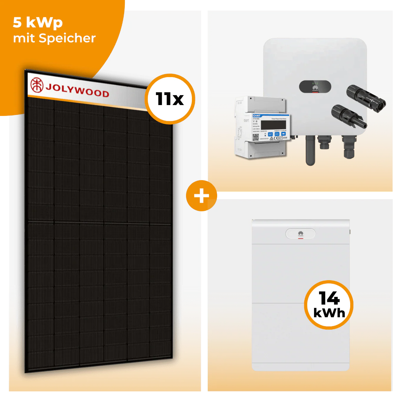 PV Komplettset 5 kWp – 11 x Jolywood 455 Full Black & Huawei SUN2000 MAP0 opt. Huawei LUNA2000 Speicher - Image 7