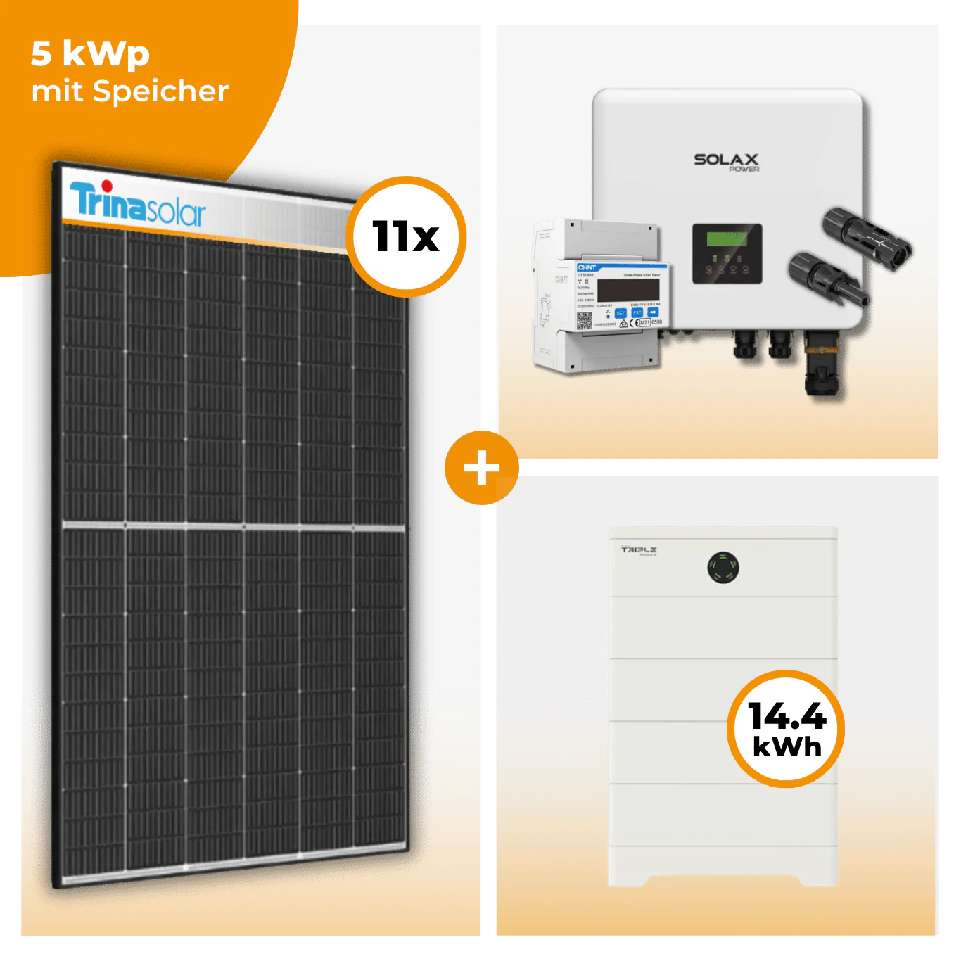 PV Komplettset 5 kWp – 11 x Trina 455 Black Frame & Solax X3 Hybrid opt. T-BAT SYS Speicher - Image 6