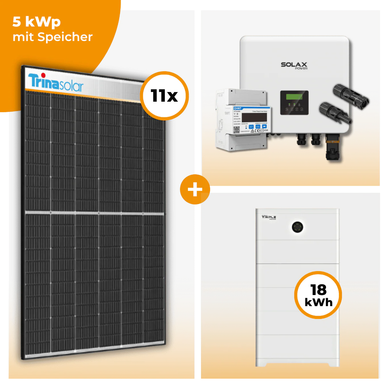 PV Komplettset 5 kWp – 11 x Trina 455 Black Frame & Solax X3 Hybrid opt. T-BAT SYS Speicher - Image 7