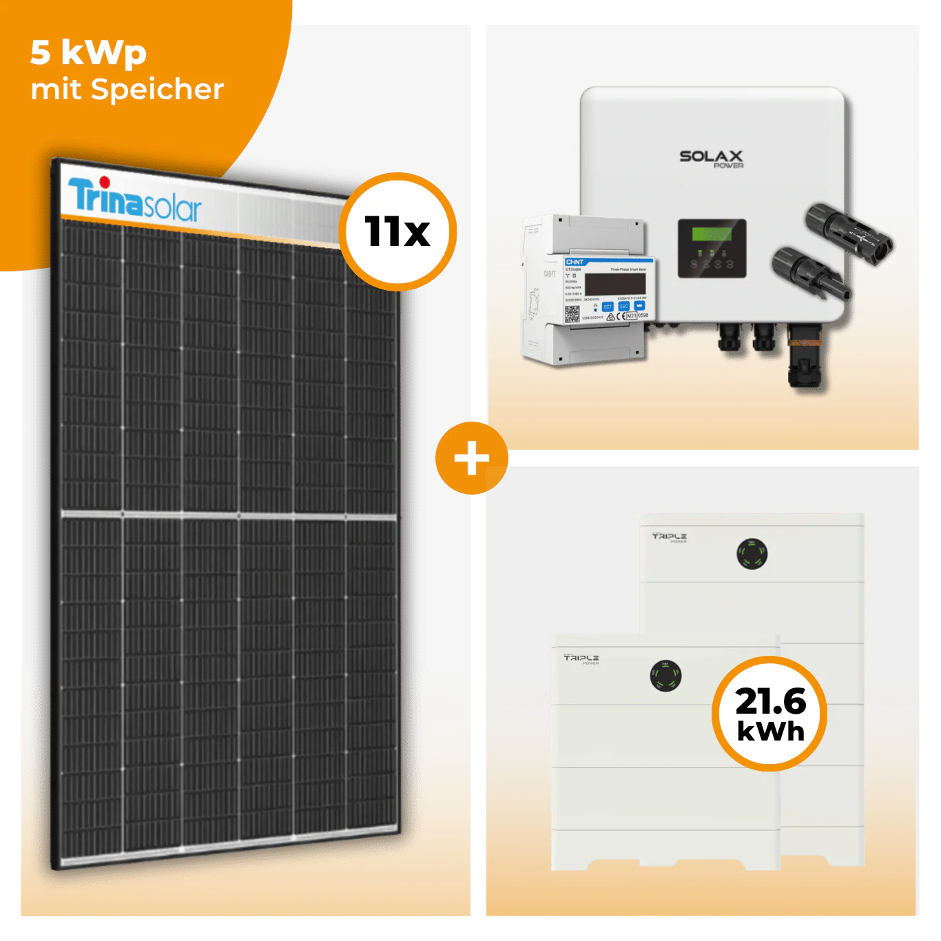 PV Komplettset 5 kWp – 11 x Trina 455 Black Frame & Solax X3 Hybrid opt. T-BAT SYS Speicher - Image 8
