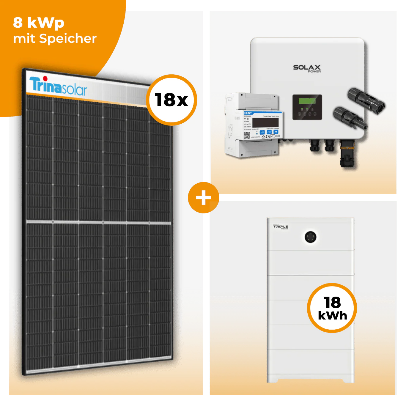 PV Komplettset 8 kWp – 18 x Trina 455 Black Frame & Solax X3 Hybrid opt. T-BAT SYS Speicher - Image 6